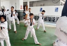 Tarung Derajat Kota Bogor Gelar UKT, 40 Atlet Naik Tingkat Ujian Kenaikan Tingkat Tarung Derajat Kota Bogor di Halaman Kantor Bapenda. Foto: Istimewa.