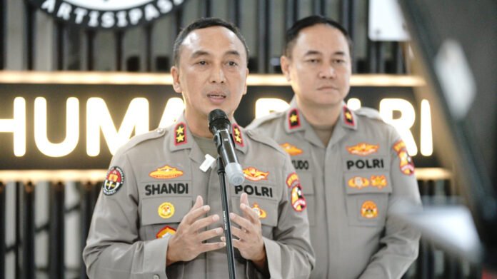 Kadiv Humas Polri Irjen Pol. Sandi Nugroho menyampaikan keterangan pers di Jakarta. Foto: Polri.