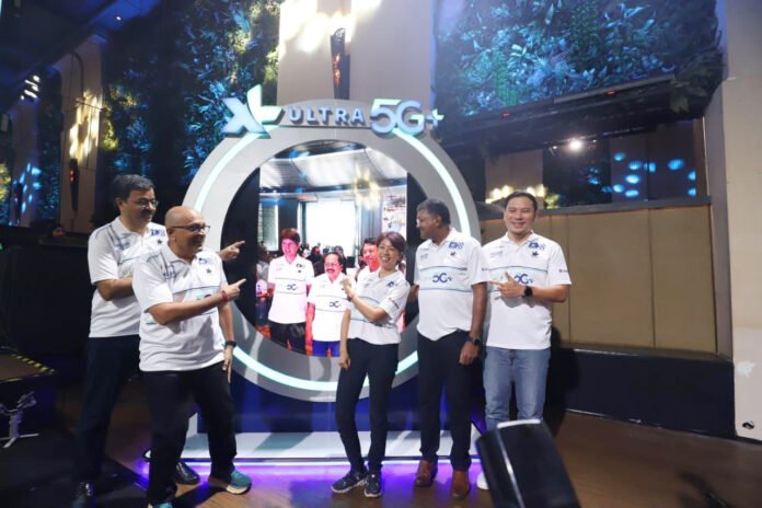 Peresmian peluncuran layanan XL Ultra 5G+ dilaksanakan secara serentak di 2 kota yaitu Jakarta dan Surabaya. Jumat (30/1). Foto: Dok. XL.