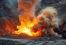 Breaking News: Laporan Dugaan Ledakan Tambang Emas di Bogor, Situasi Masih Diselidiki Ilustrasi insiden ledakan di area tambang. Foto: Harnas.