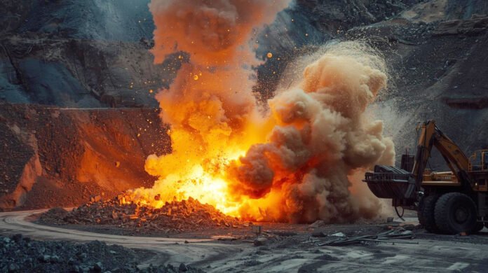 Ilustrasi insiden ledakan di area tambang. Foto: Harnas.