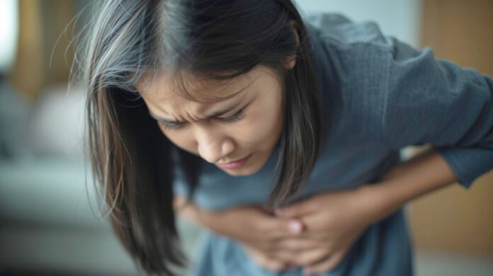 Ilustrasi gangguan asam lambung atau GERD.