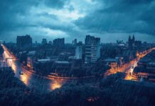 Cuaca Dimodifikasi, Hujan Tetap Turun: Awan Jawa Barat Terlalu Masif Ilustrasi kondisi hujan lebat dan awan tebal. Image: Canva.