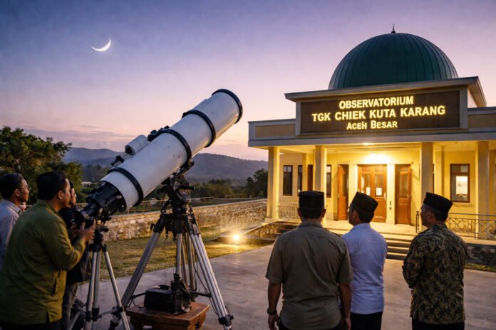 Ilustrasi Pengamatan Hilal Menjelang Ramadan di Aceh. Image: AI.