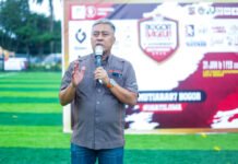Dari Bogor untuk Sepak Bola Usia Dini, Festival Bageur Jadi Panggung Bibit Muda Sekda Kota Bogor Denny Mulyadi membuka Bogor Bageur Soccer Festival 2026 di Taman Lapangan Manunggal. Foto: Pemkot Bogor.