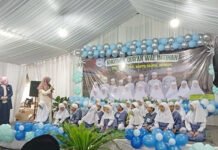 Dari Cigorowong, Santri Fazrul Amanah Terima Sanad Hafidz Al-Qur’an Suasana Khotmil Qur’an dan Imtihan di Pondok Pesantren Fazrul Amanah, Gunung Putri, Kabupaten Bogor. Foto: Harnas/Istimewa.