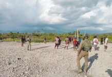 Tak Hanya Pos Jaga, Satgas Damai Cartenz Pilih Menyapa Warga Nduga Personel Satgas Operasi Damai Cartenz 2026 melakukan patroli dialogis dan sambang warga di Distrik Kenyam, Kabupaten Nduga. Foto: Polri.