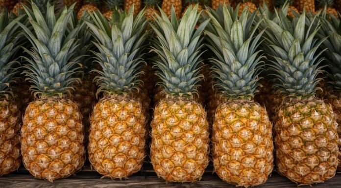 Indonesia Raja Nanas Dunia, IPB Ungkap Manfaat Kesehatan yang Tak Banyak Disadari Ilustrasi buah nanas segar hasil produksi hortikultura Indonesia. Foto: Canva