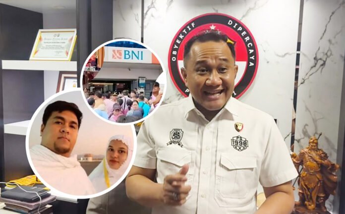 Dirreskrimsus Polda Sumut memaparkan kasus penggelapan dana jemaat di Labuhanbatu. Foto: Tribrata Sumut