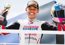 Usai Podium Moto3 Brasil, Veda Ega Dipastikan Tampil di GP Indonesia Mandalika Veda Ega Pratama usai meraih podium Moto3 Grand Prix Brasil 2026. Foto: MGPA