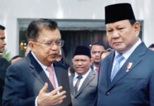 Prabowo Ingin Jadi Mediator Iran–AS-Israel, JK: Niat Baik, Tapi Realitasnya Berat Foto arsip Jusuf Kalla dan Prabowo Subianto dalam sebuah acara kenegaraan. Foto: Instagram Jusuf Kalla