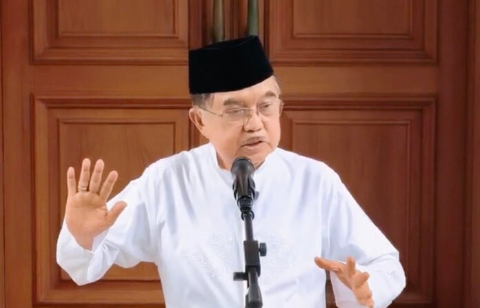 Jusuf Kalla memberikan keterangan kepada wartawan di Jakarta. Foto: Harnas.id Jusuf Kalla memberikan keterangan kepada wartawan di Jakarta. Foto: Harnas.id