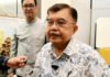 Jusuf Kalla Soal BOP: Jangan Sekadar Sikap Politik, Ukurnya Tetap Perdamaian Palestina Jusuf Kalla menyampaikan pandangan terkait upaya perdamaian Palestina usai diskusi tokoh di Jakarta. Foto: Harnas.id