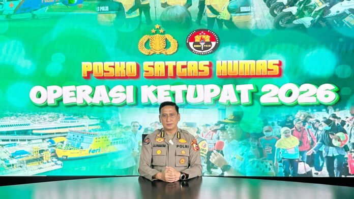 Kombes Pol Jansen Avitus Panjaitan, Juru Bicara Satgas Humas Ops Ketupat 2026, menyampaikan laporan harian perkembangan operasi. Foto: Polri Kombes Pol Jansen Avitus Panjaitan, Juru Bicara Satgas Humas Ops Ketupat 2026, menyampaikan laporan harian perkembangan operasi. Foto: Polri