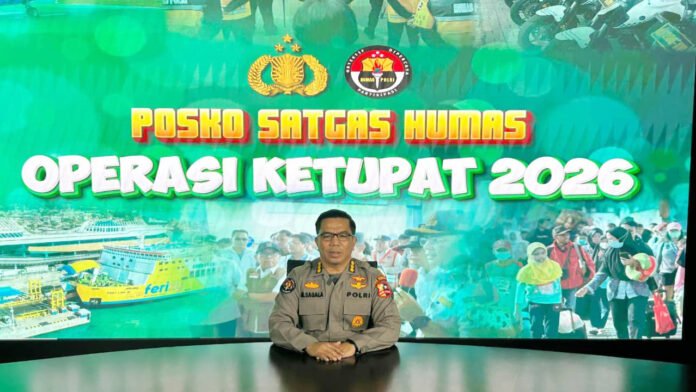 Kombes Pol. Marupa Sagala memaparkan perkembangan terkini pelaksanaan operasi ketupat pada hari ke-11. Foto: Polri