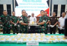 Penyelundupan Sabu 55 Kg Digagalkan di Perbatasan RI–Malaysia, Yonarhanud 1 Kostrad Bertindak Cepat Barang bukti sabu hasil penggagalan penyelundupan di perbatasan RI–Malaysia. Foto: Kostrad