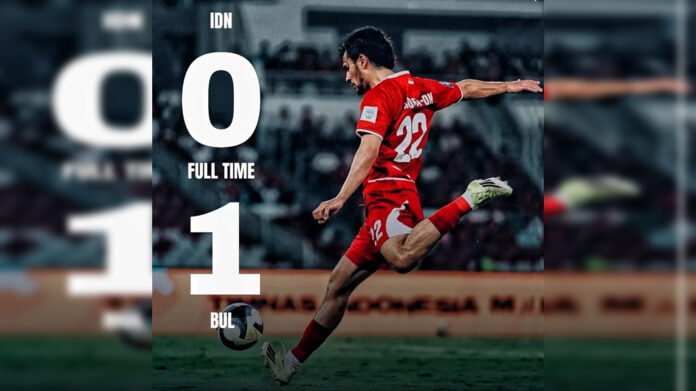 Laga Indonesia melawan Bulgaria pada final FIFA Series 2026 di Stadion GBK. Foto: Timnas Diaspora Indonesia