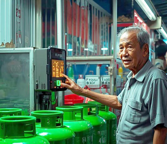 Usulan Baru DPR: Beli LPG 3 Kg Pakai Sidik Jari atau Retina Mata, Subsidi Disorot Belum Tepat Ilustrasi verifikasi biometrik untuk pembelian LPG 3 kilogram di tingkat pengecer. Image: Canva AI