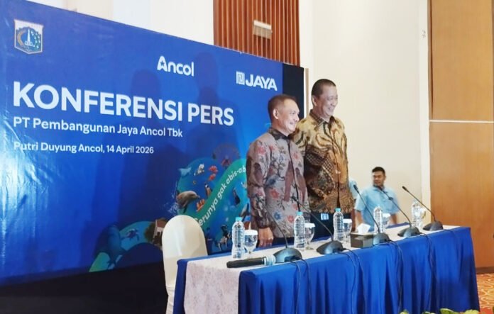Sesi konferensi pers usai RUPS PT Pembangunan Jaya Ancol Tbk di Jakarta. Foto: Corsec Ancol