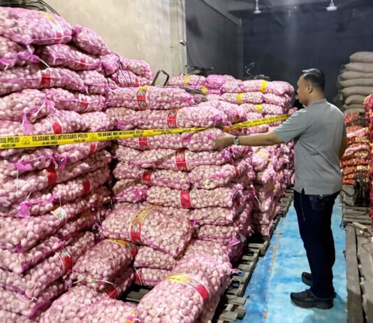 23 Ton Bawang dan Cabai Nyelonong Masuk, Bareskrim Polri Ungkap Jalur Pontianak Barang bukti bawang dan cabai hasil penyelundupan yang diamankan di Pontianak. Foto: Polri