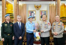 Polri–PBB Perkuat Kemitraan, Isu Keselamatan Personel Misi Jadi Sorotan Pertemuan Polri dengan delegasi PBB terkait kerja sama misi perdamaian di Mabes Polri. Foto: Polri