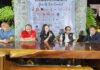 Peluncuran IJKD 2026-2027 Usung Tema Year of Koi Combat, Mega Jumbo Indonesia Ambil Peran Sponsor Utama Dari kiri ke kanan: Sugiyarto Budiono (Jakarta Koi Center), Ivo Tandhi (Mega Jumbo Indonesia), Arinda Casni (Ketua Panitia IJKD), Soralokita (Ketua Yayasan Ikan Koi Indonesia), Rekso (Yamagen Koi Center) dalam konferensi pers peluncuran IJKD 2026–2027 di Belanova Sentul, Sabtu (18/04/2026). Foto: Dok. Harnas.id/US