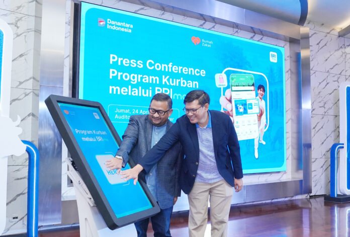 Peluncuran layanan qurban digital BRImo bersama Rumah Zakat di BRILiaN Center Jakarta. Foto: Humas BRI