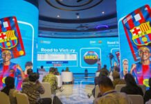 BRI Undi Nasabah, Tiket ke Camp Nou Jadi “Umpan” Loyalitas Pengundian Program BRI Debit FC Barcelona di Kantor Pusat BRI Jakarta. Foto: Humas BRI