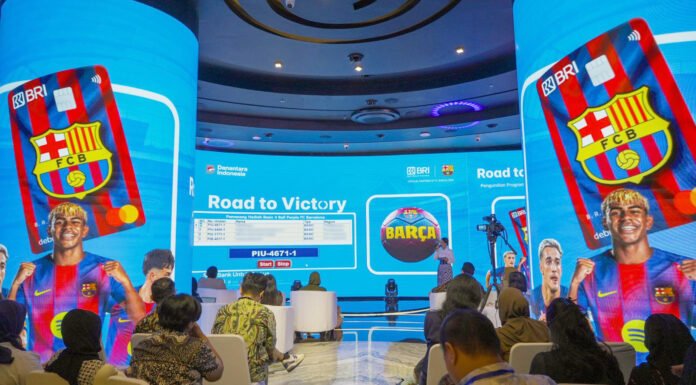 BRI Undi Nasabah, Tiket ke Camp Nou Jadi “Umpan” Loyalitas Pengundian Program BRI Debit FC Barcelona di Kantor Pusat BRI Jakarta. Foto: Humas BRI