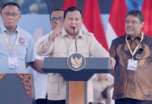 May Day Jakarta, Prabowo Angkat Peran Buruh dalam Perjalanan Politiknya Presiden Prabowo Subianto menyampaikan pidato saat peringatan Hari Buruh di Monas Jakarta. Foto: YouTube Setpres