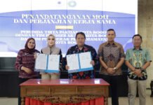 PKK dan Tirta Pakuan Turun Bareng Sensus Pelanggan Air Didorong Lebih Akurat Penandatanganan kerja sama PKK dan Tirta Pakuan di Balai Kota Bogor. Foto: Pemkot Bogor