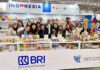 UMKM Binaan BRI Tembus FHA Singapura 2026, Kontrak Dagang Tercatat Miliaran Rupiah Paviliun Indonesia menampilkan produk UMKM binaan BRI di ajang FHA Singapura 2026. Foto: Humas BRI