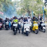 Wali Kota Depok Supian Suri bersama Kapolres Metro Depok dan Dandim 0508/Depok memimpin riding komunitas motor dalam rangka HUT ke-27 Kota Depok, Jumat (1/5/2026). Foto: Harnas.id