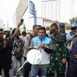Wali Kota Depok Supian Suri memberikan sambutan pada perayaan HUT ke-27 Kota Depok. Foto: Harnas.id