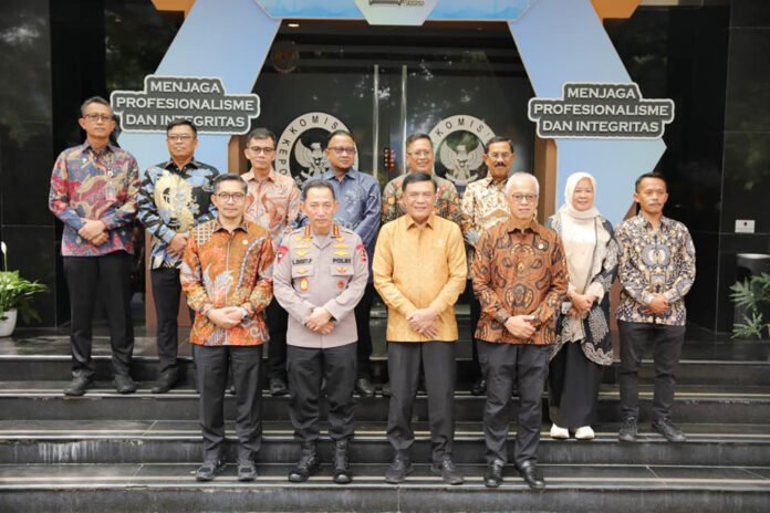 Kapolri Jenderal Listyo Sigit Prabowo menghadiri peresmian gedung baru Kompolnas di Graha Sentana Jakarta Selatan. Foto: Polri