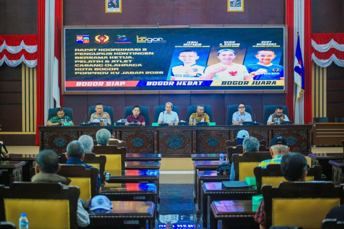 Rapat koordinasi kontingen Kota Bogor jelang Porprov Jabar 2026 di Gedung DPRD. Foto: Pemkot Bogor