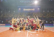 Jakarta Bhayangkara Presisi Pecah Dominasi Asia, Gelar AVC 2026 Pulang ke Indonesia Pemain Jakarta Bhayangkara Presisi saat bertanding di final AVC Men’s Club Championship 2026 di Pontianak. Foto: Harnas.id