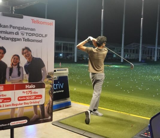 Pelanggan SIMPATI dan Halo Bisa Main TOPGOLF Plus Dapat Kuota 30 GB, Begini Caranya Telkomsel bersama TOPGOLF menghadirkan paket eksklusif bagi pelanggan SIMPATI dan Halo berupa kuota internet 30 GB serta voucher bermain golf selama dua jam di TOPGOLF Jakarta. Foto: Harnas.id