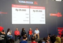 Telkomsel dan TVRI Gelar Nobar Piala Dunia 2026 di Jabodetabek, Paket MAXStream TV Mulai Rp25 Ribu Perwakilan Telkomsel memperkenalkan program Bola Gembira MAXStream TV untuk menyambut Piala Dunia 2026. Foto: Harnas.id