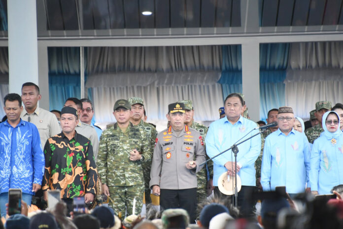 Kasad Jenderal TNI Maruli Simanjuntak menghadiri puncak PENAS Petani dan Nelayan XVII Tahun 2026 di Kabupaten Gorontalo. (Dok/Dispenad)