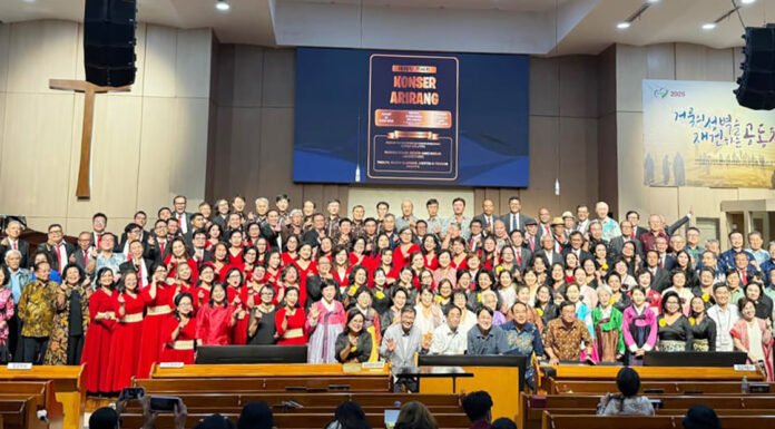 Konser Arirang Satukan Indonesia-Korea Selatan, Lagu Batak Jadi Sorotan Paduan Suara FS GMKI Medan Jabodetabek dan Gereja Konta Gyeonggi Korea Selatan tampil dalam Konser Arirang di Jakarta. (Dok. harnas.id)