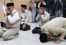 Operasional Haji 2026 Resmi Ditutup, Kemenhaj Langsung Siapkan Penyelenggaraan Haji Tahun Depan Menteri Haji dan Umrah Moch. Irfan Yusuf usai menyampaikan penutupan operasional penyelenggaraan ibadah haji 1447 H/2026 M. (Dok. Kemenhaj)