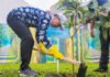 Dedie Rachim Tanam Pohon Jambu Bol, Aksi Hijau Warnai Rakernas APEKSI 2026 Wali Kota Bogor Dedie A. Rachim menanam bibit pohon jambu bol di Taman Cadika, Medan, dalam rangkaian Rakernas XVIII APEKSI 2026. (Dok. Pemkot Bogor)