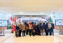 Jalan Panjang Menuju Keberanian Delegasi mahasiswa Magister Manajemen IBI Kesatuan Bogor berfoto bersama di ICEMAI 2026. Foto: Harnas.id