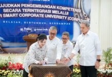 B-Smart CORPU Diluncurkan, Pemkot Bogor Siapkan ASN Adaptif di Era Digital Wali Kota Bogor bersama jajaran Pemkot saat peluncuran B-Smart CORPU sebagai program pengembangan kompetensi ASN. Foto: Pemkot Bogor
