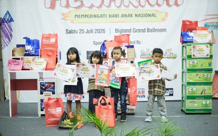 Peserta Lomba Mewarnai Hari Anak Nasional Mengikuti Kegiatan di Bigland Grand Ballroom BiglandOtel Sentul (Dok. BiglandOtel Sentul)