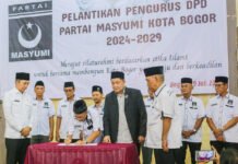 Masyumi Kembali Ambil Peran di Kota Bogor, Dedie Rachim Buka Ruang Kolaborasi Pelantikan pengurus DPD Partai Masyumi Kota Bogor periode 2026–2031 di PPIB Bogor (dok. Pemkot Bogor)