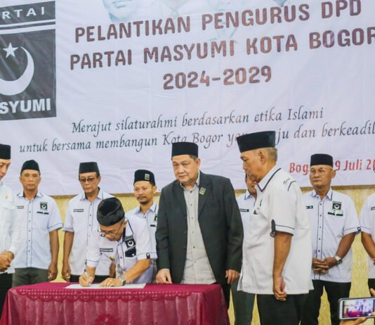 Masyumi Kembali Ambil Peran di Kota Bogor, Dedie Rachim Buka Ruang Kolaborasi Pelantikan pengurus DPD Partai Masyumi Kota Bogor periode 2026–2031 di PPIB Bogor (dok. Pemkot Bogor)