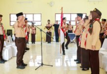Pengurus Baru Kwarran Tanah Sareal Dilantik, Pramuka Diminta Tak Sekadar Seremonial Pelantikan dan pengukuhan pengurus Kwarran Tanah Sareal masa bakti 2026–2029 di Kota Bogor (dok. Pemkot Bogor)