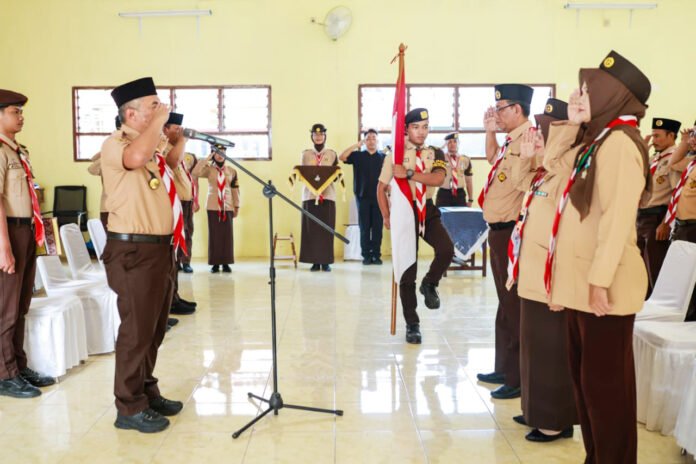 Pelantikan dan pengukuhan pengurus Kwarran Tanah Sareal masa bakti 2026–2029 di Kota Bogor (dok. Pemkot Bogor)